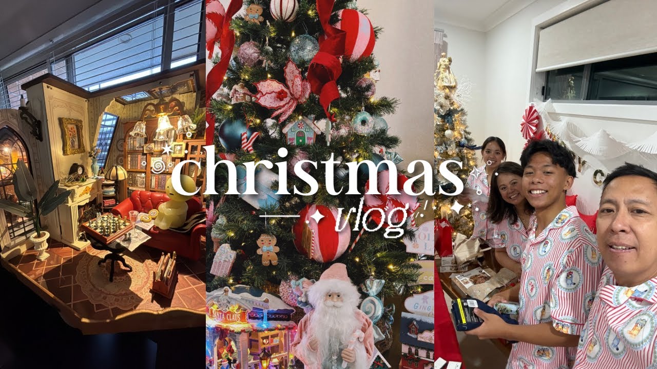 christmas vlog 🎄✨gift shopping, fun games, miniature houses and good food!