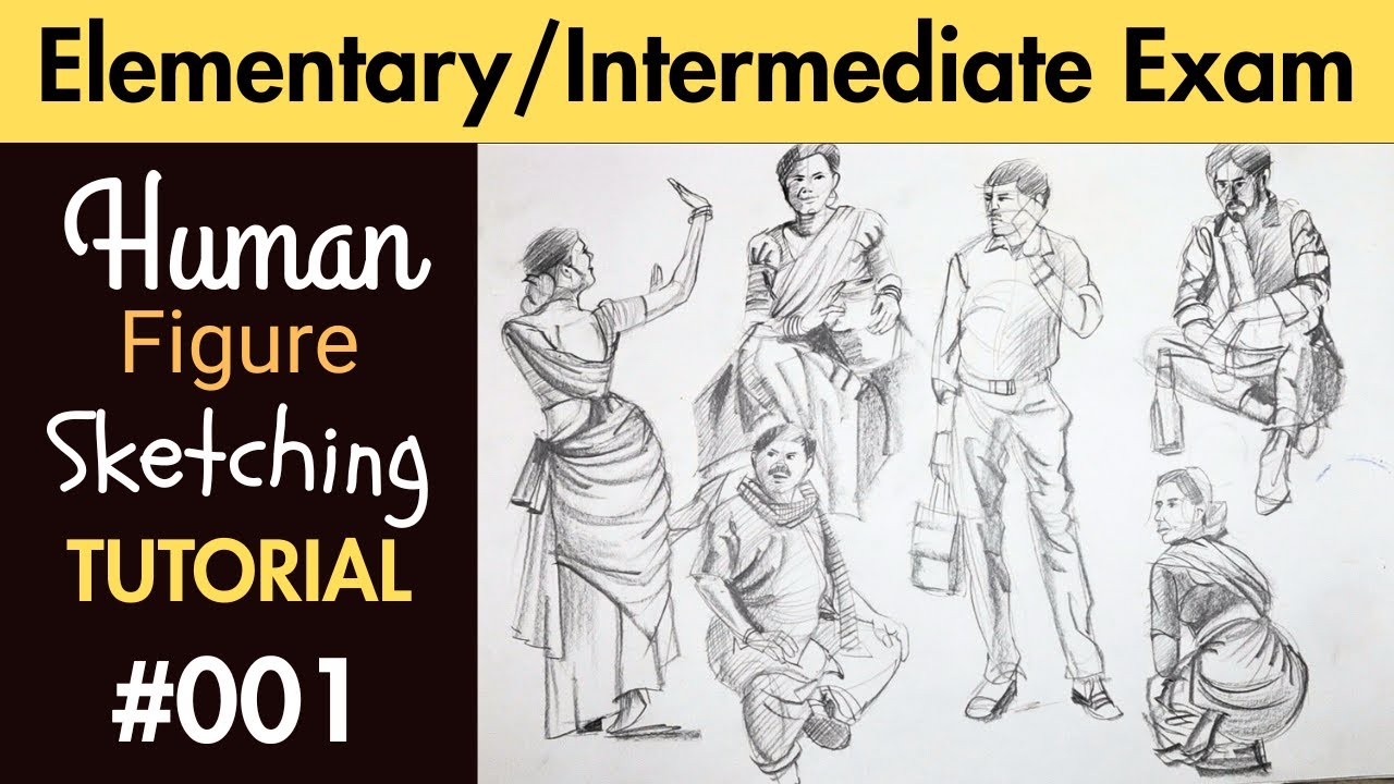 Basic Human Figure Sketching practice For Memory Drawing - Anaisha Drawing Academy