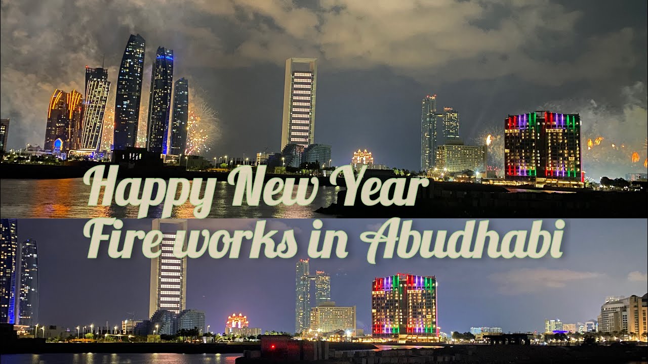 Happy New Year”fire works in Abudhabi