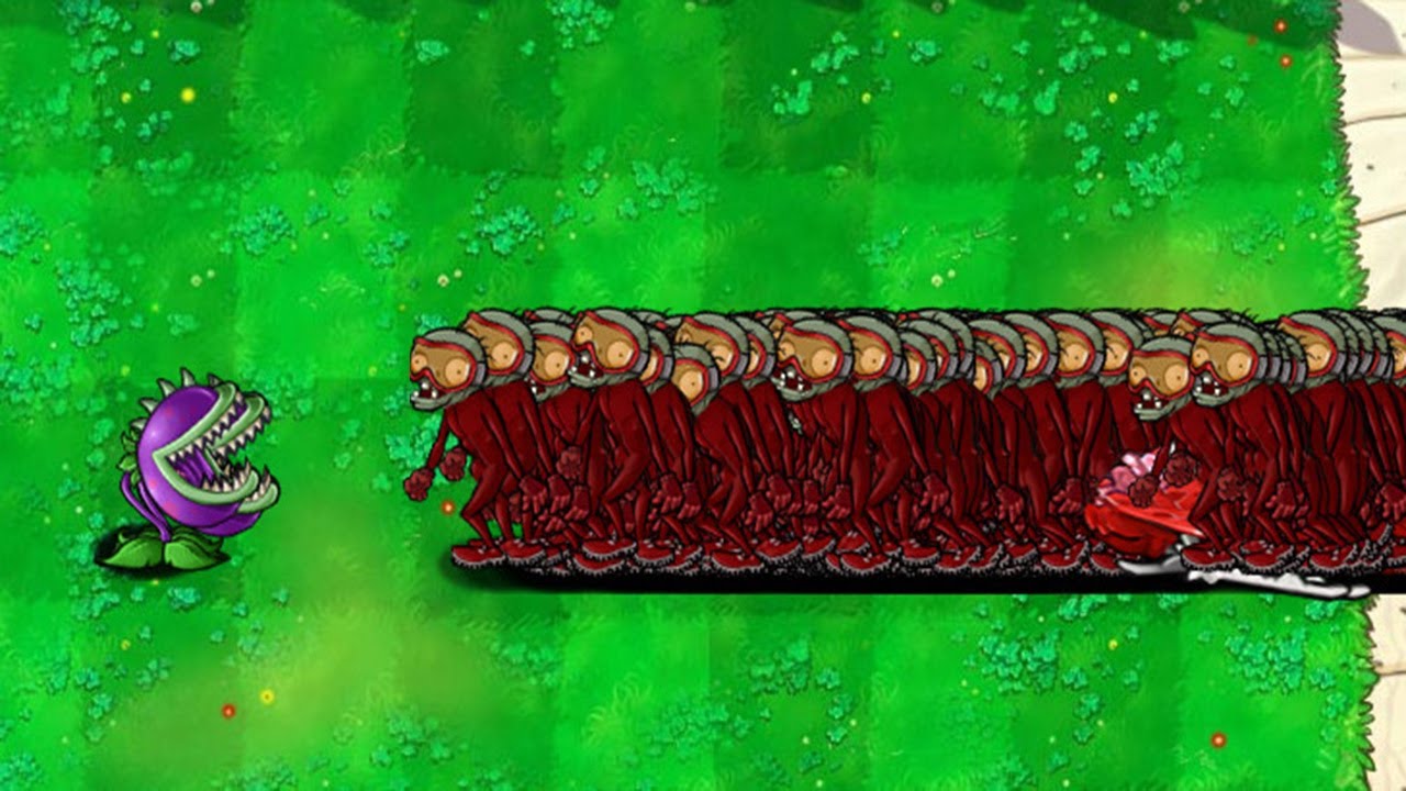 Plant vs zombie pvz hack   The battle of survival of the chomper tree wins the zombie bobsled team