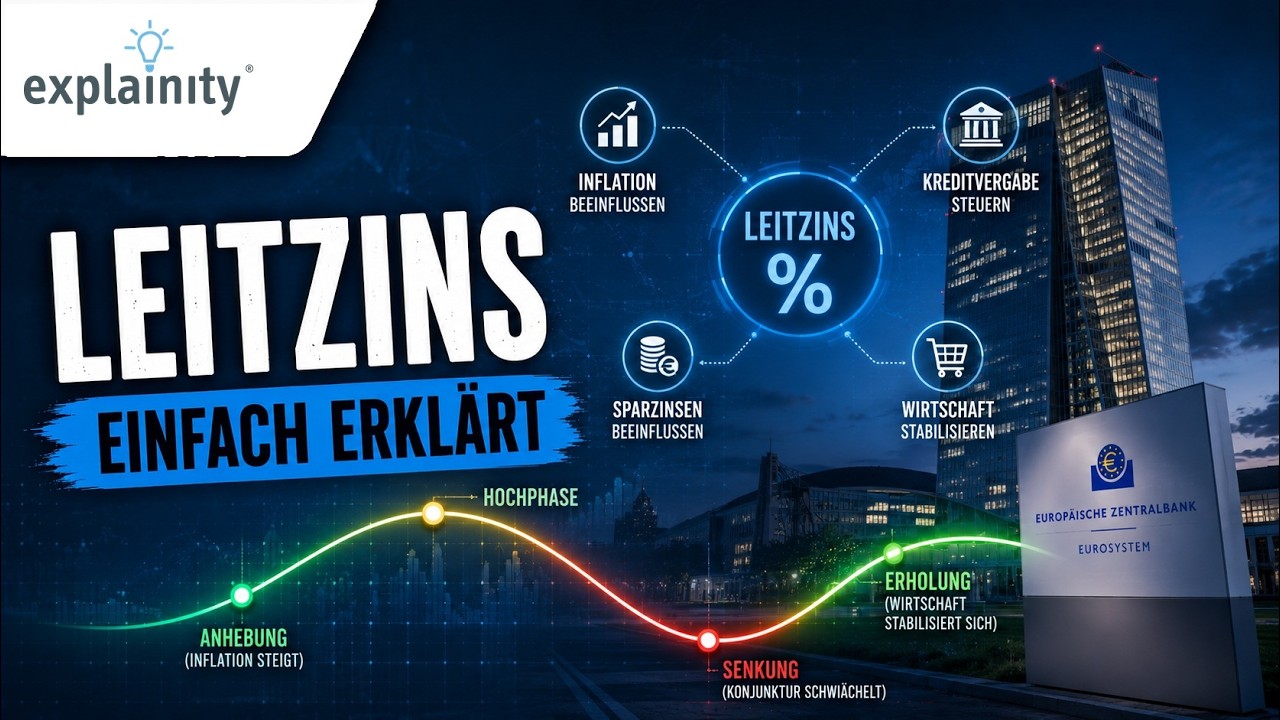 Leitzins einfach erklärt (explainity® Erklärvideo)