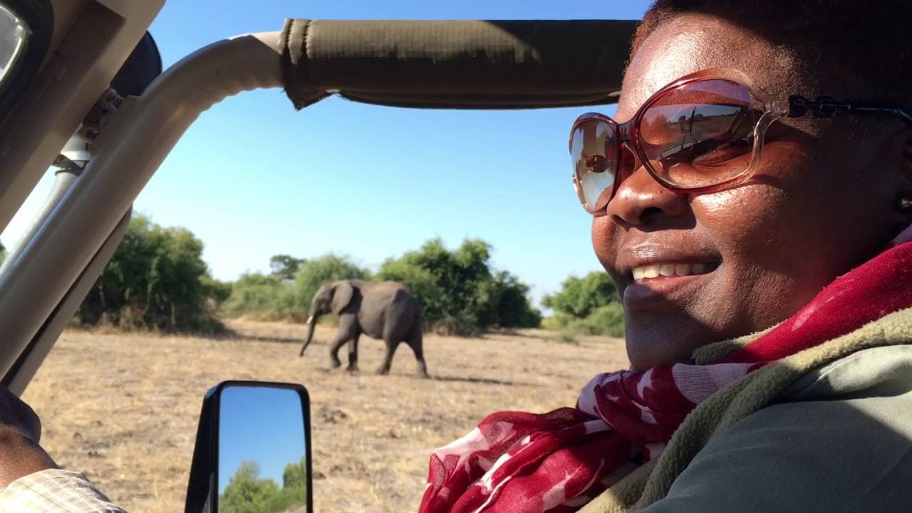 The new electric vehicle at Chobe Game Lodge