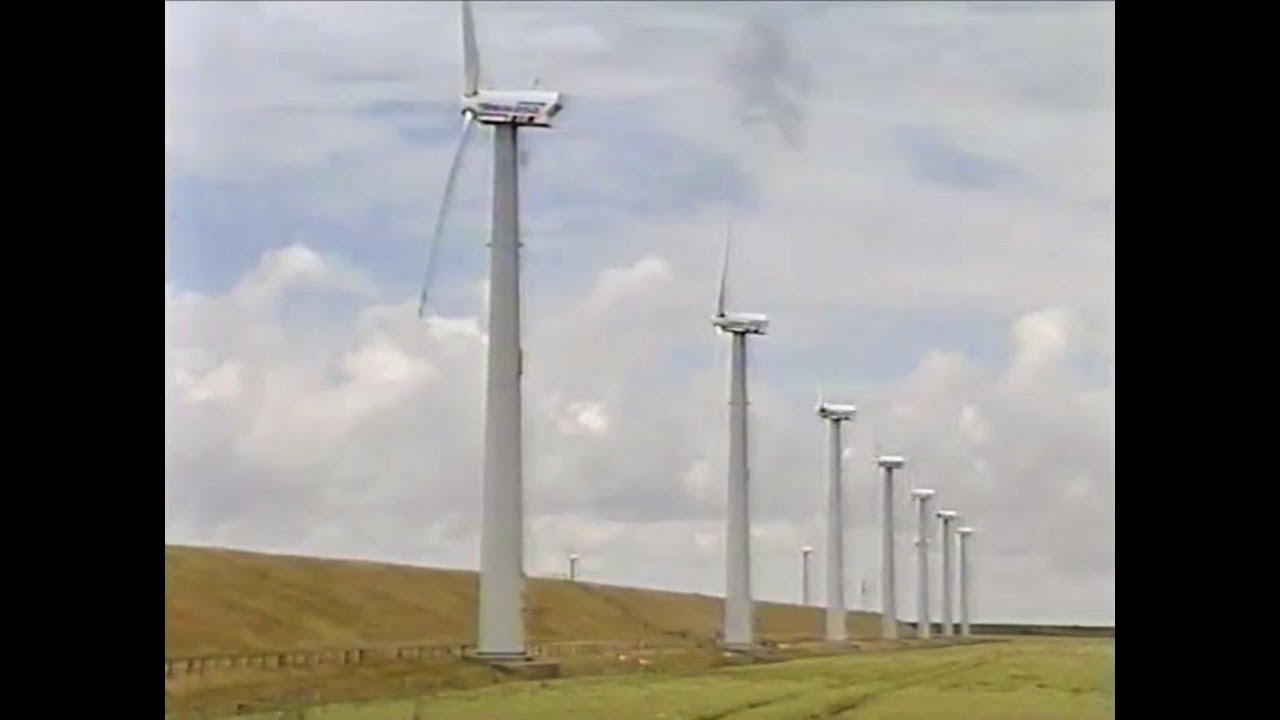 Report about wind turbines from the 90s, people and mills
