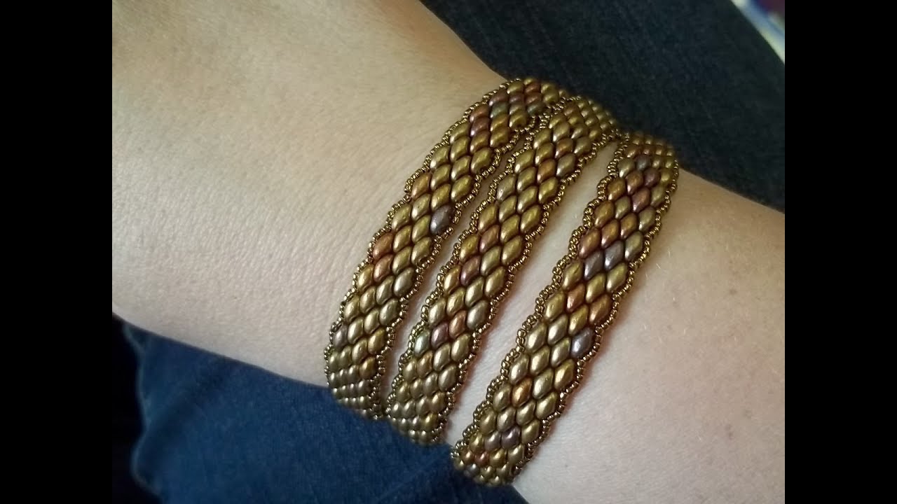 Браслет-обёртка Super Duo Peyote Stitch