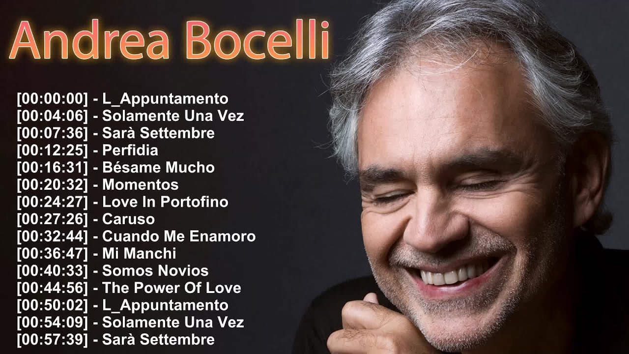 Andrea Bocelli 🌹 The Best of 2025 Classical 💿 Romantic and Powerful Vocals