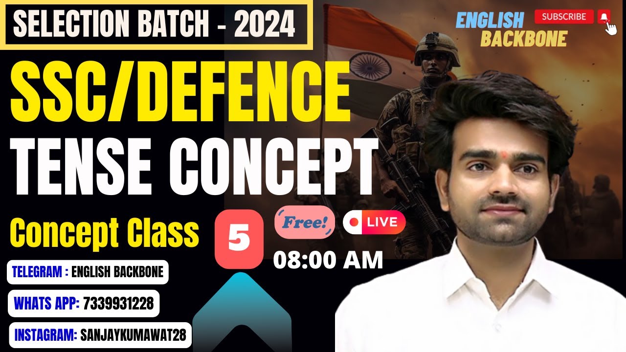 05 Tense | English Concept Class | Tense in English Grammar | Sanjay Sir Concept class