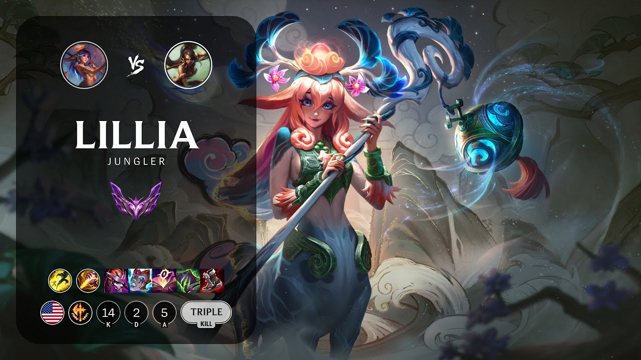 Lillia Jungle vs Nidalee - NA Master Patch 13.14