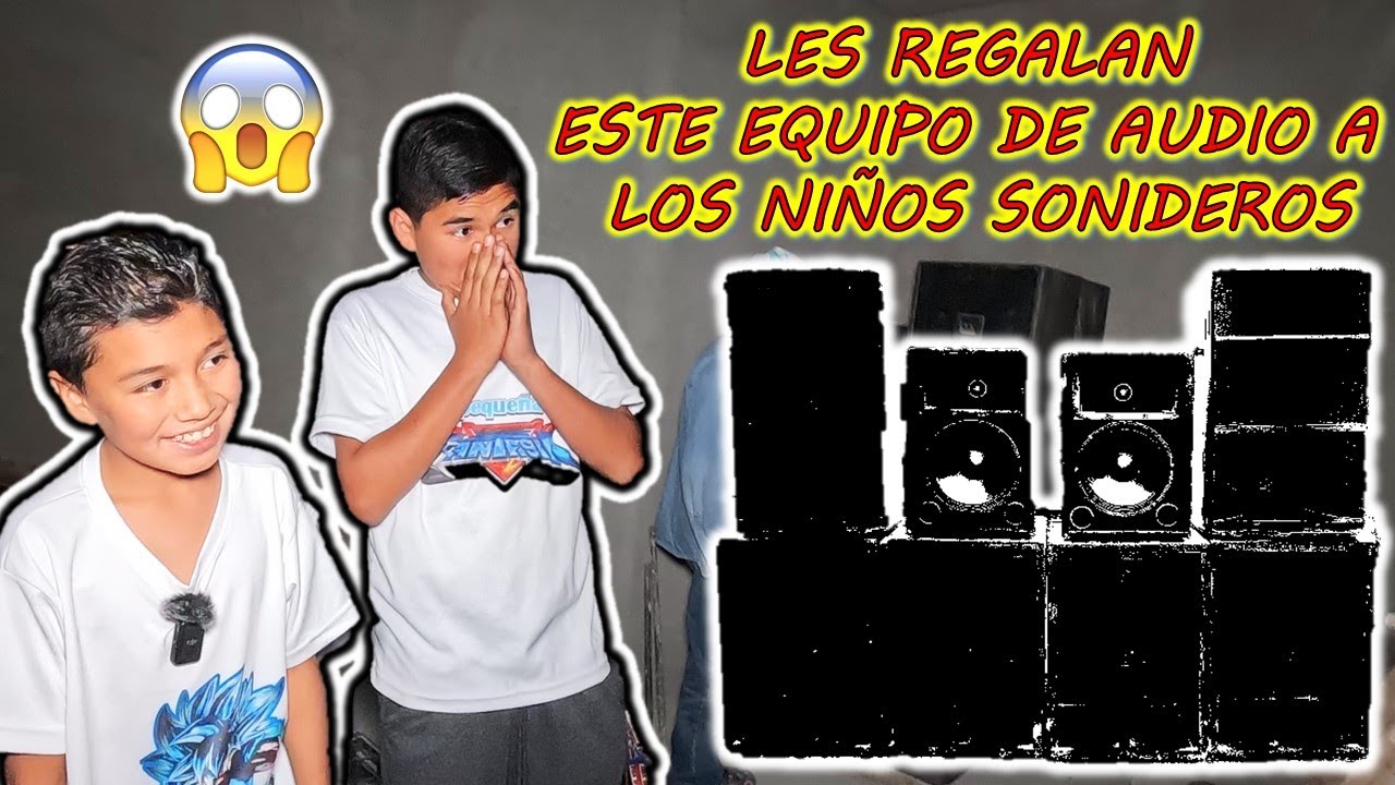 LES REGALAN AUDIO🥹y CASI ROMPEN en LLANTO LOS NIÑOS SONIDEROS al RECIBIRLO😱