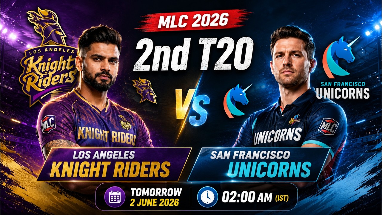 MLC 2026 2nd T20 | Los Angeles Knight Riders vs San Francisco Unicorns | Match Prediction