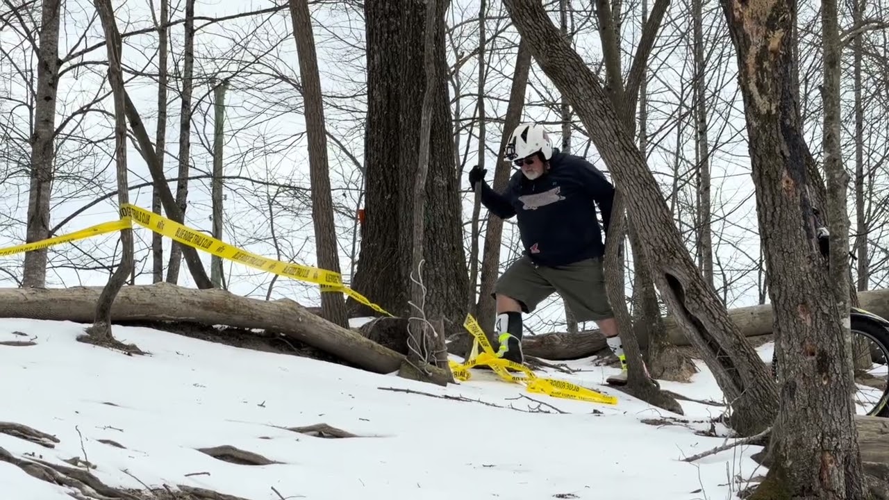 Playing on ice with Trials bike 