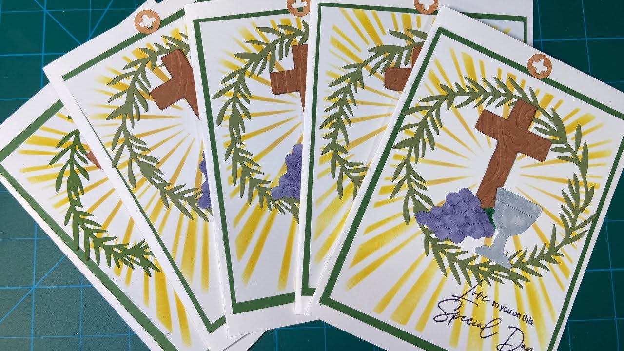 LET&rsquo;S CREATE!!  First Communion Cards with Embellishments!