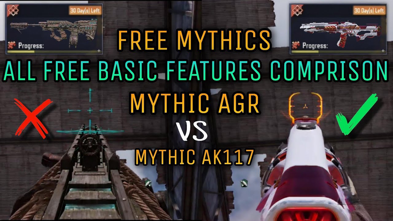Free Mythic AGR VS Free Mythic Ak177 All Basic Free Features Comparison Codm 2026 Secret Cache Event