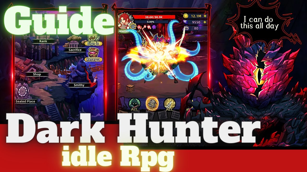 Dark Hunter: Idle RPG simulator Game, beginner tips and tricks, guide, game review, android gameplay