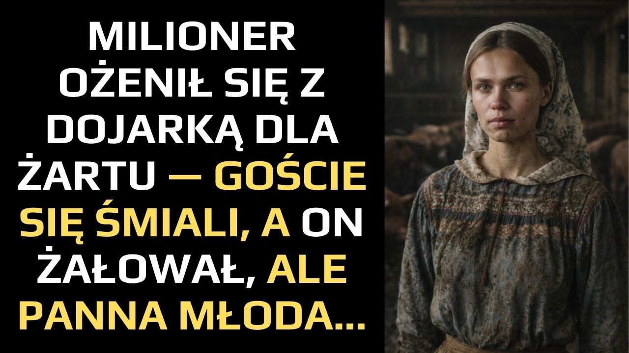 MILIONER OŻENIŁ SIĘ Z DOJARKĄ DLA ŻARTU — GOŚCIE SIĘ ŚMIALI, A ON ŻAŁOWAŁ, ALE PANNA MŁODA...