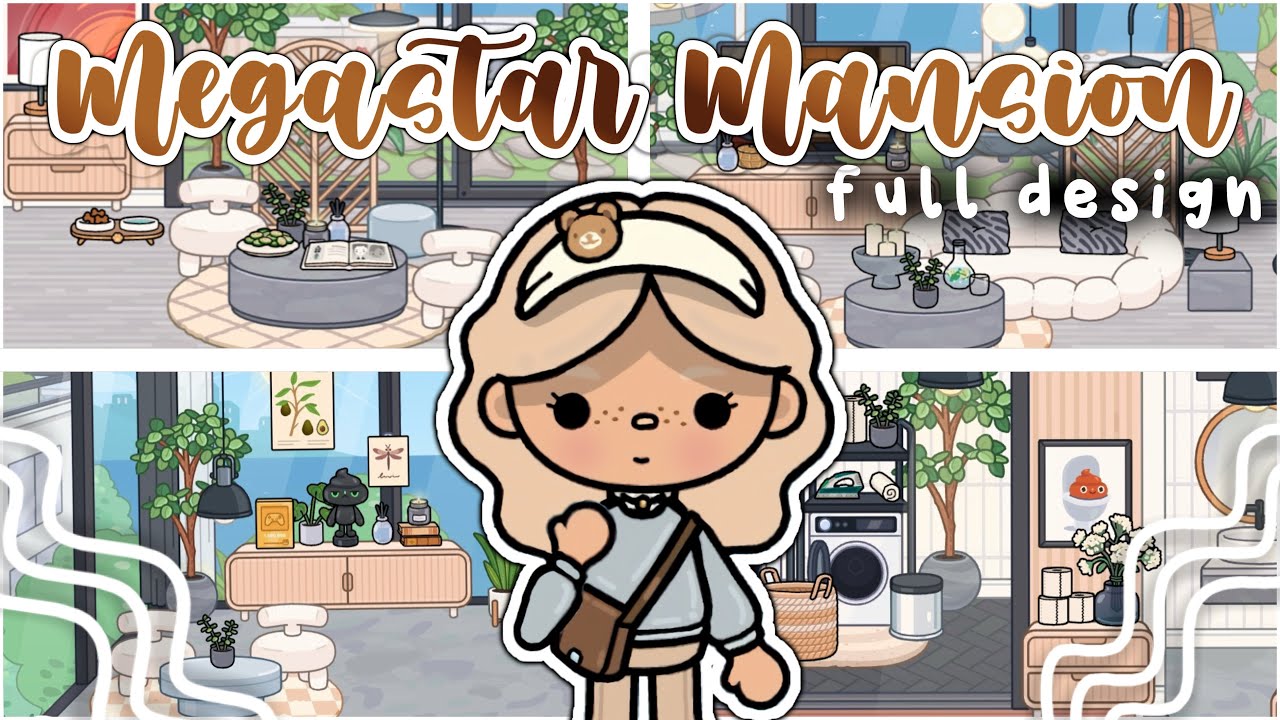 Full Aesthetic Megastar Mansion Design 🖤✨ | Toca Life World🌍