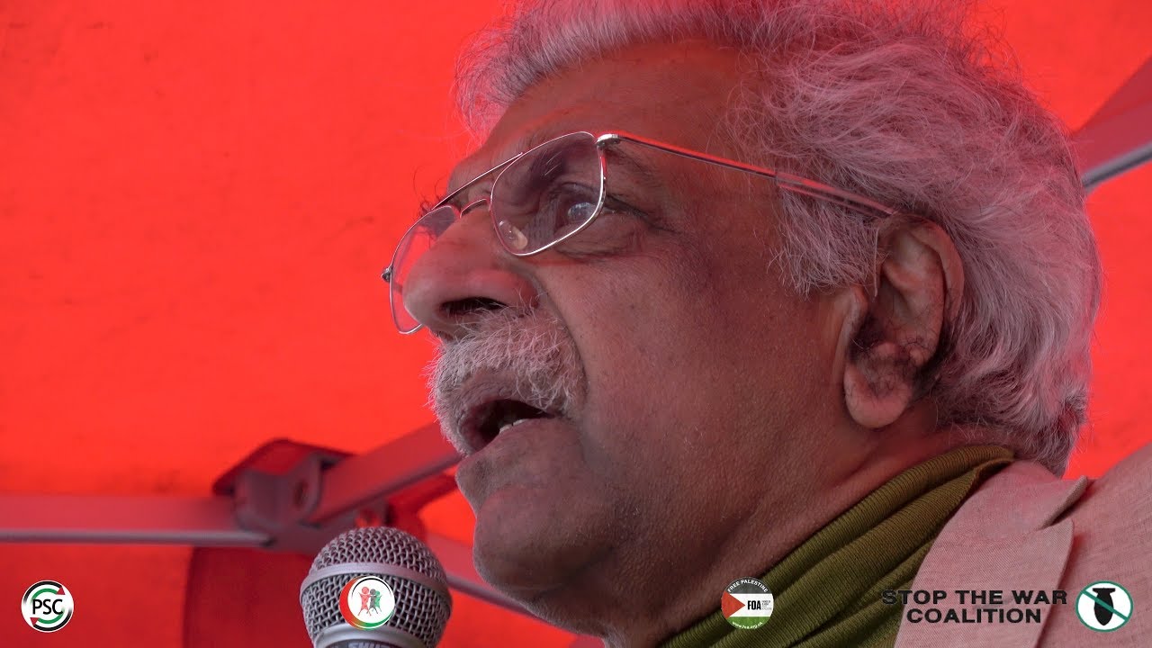Protest for Gaza: Stop the Killing: Tariq Ali Writer, Activist London