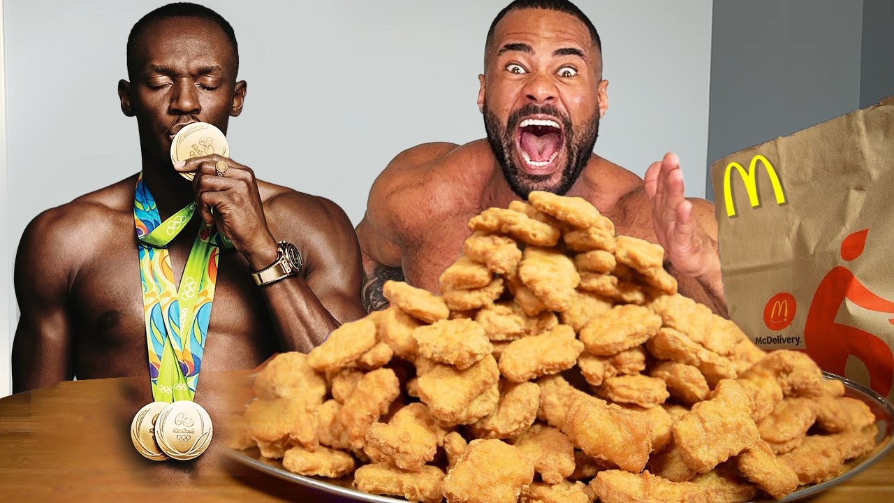 FIZ A DIETA DO USAIN BOLT: 7000 CALORIAS E 100 MCNUGGETS!