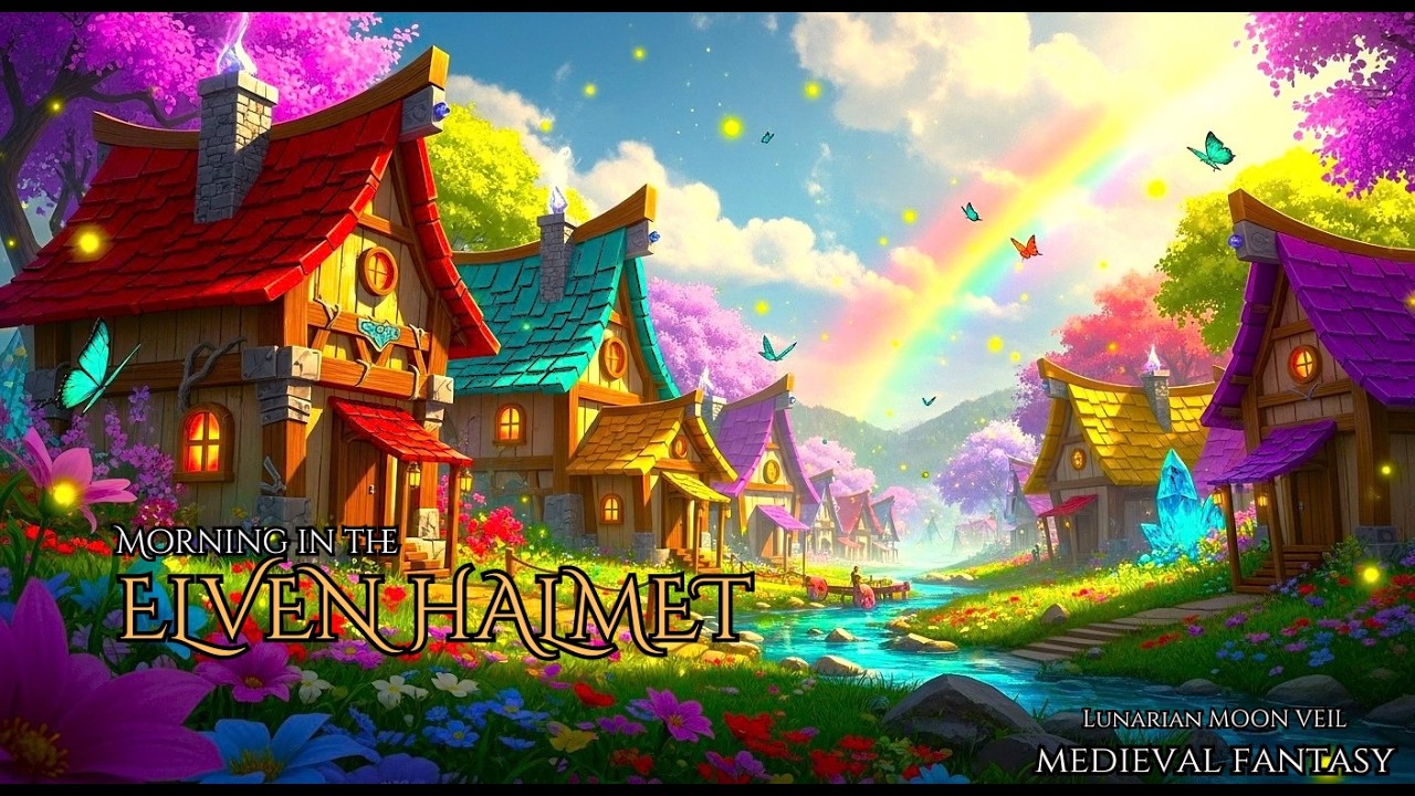 Morning in the Elven Hamlet ☀️ Calm Medieval Music & Warm Fantasy Ambience for Relaxing [No Ads]