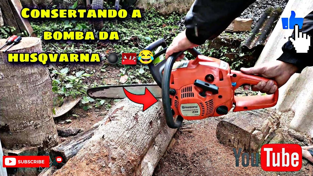 Como  concertar o carburador da motosserra 236 husqvarna (parte1)