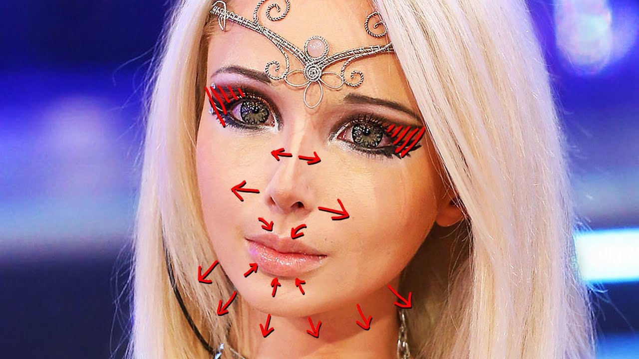 Removing the HUMAN BARBIE'S Plastic Surgery (and stage makeup)