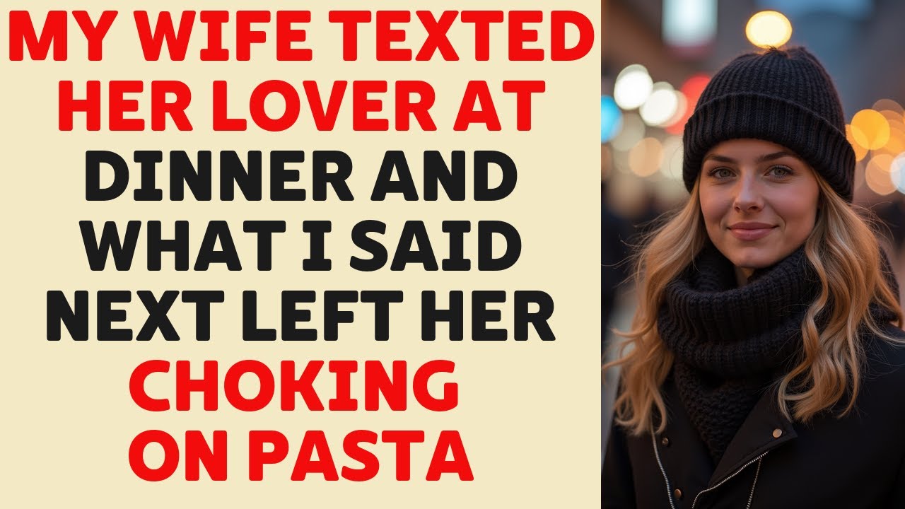 I caught my wife messaging her affair partner at dinner — and my response stopped her cold mid-bite