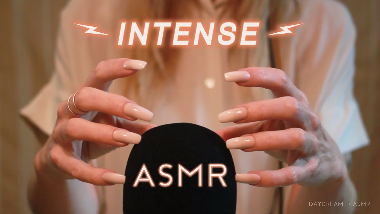ASMR Intense Mic Scratching with Long Nails - Rough Sounds + Gentle Touch - (No Talking)