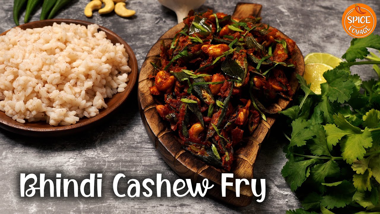 Bhindi Cashew Fry | Ochro Cashew Fry