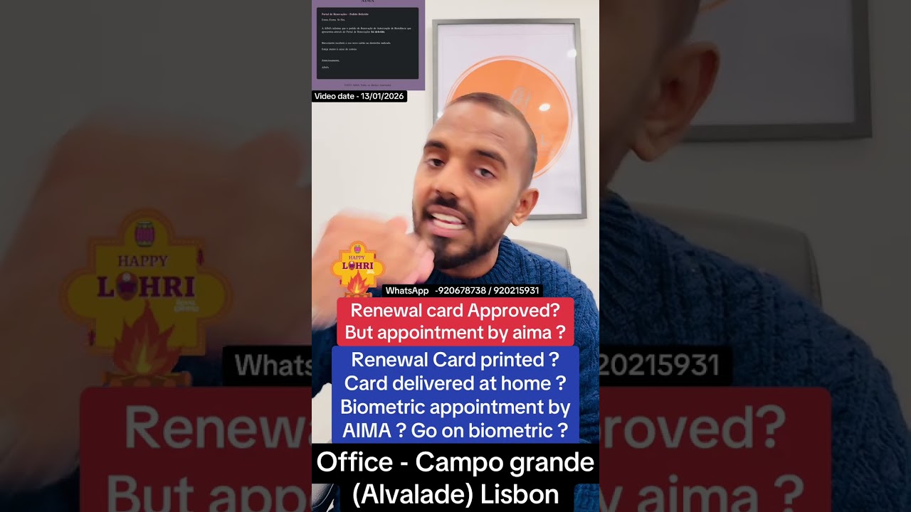 Renewal card Approved? But appointment given by aima ? &reg;Live Portugal By Harry | Advocate | Portugal