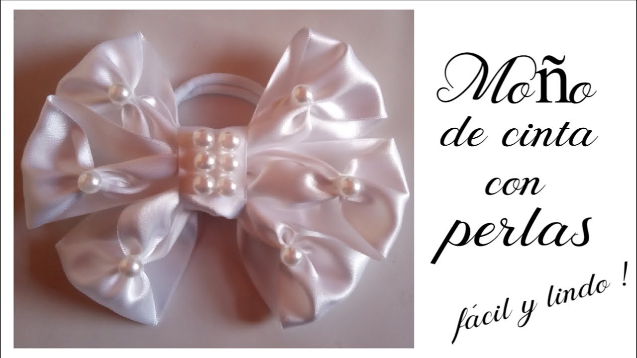 Mo&ntilde;o de cinta con PERLAS , facil , bonito y elegante ! :)
