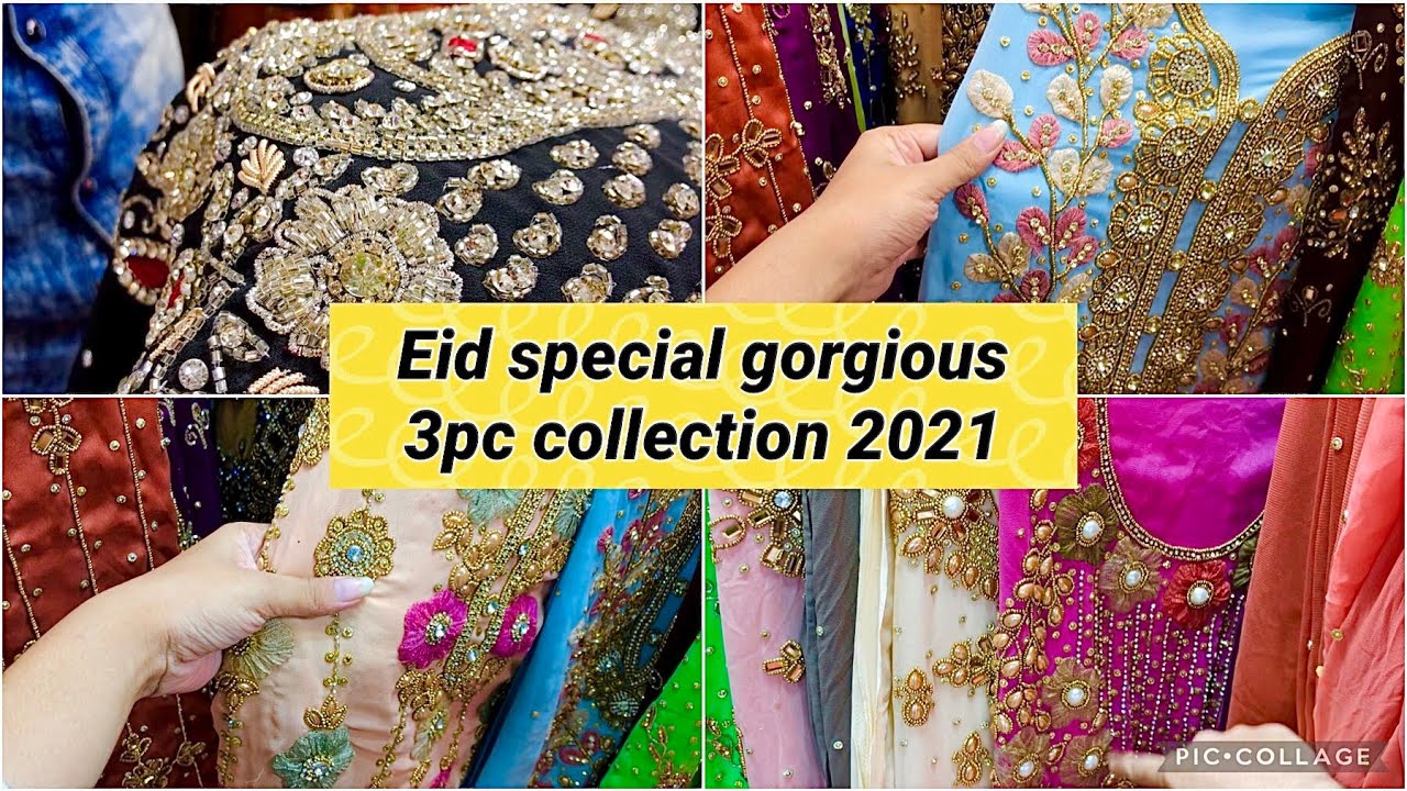 Gorgious eid collection at dhaka newmarket | New Designer Three Piece Collection |sunshine sporbi😍