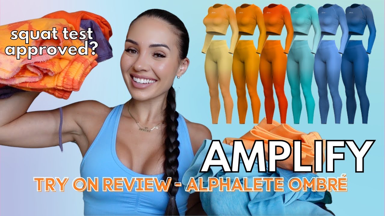 AMPLIFY LEGGINGS - ALPHALETE TRY ON REVIEW! Too Thin? Ombre? Watch BEFORE buying.