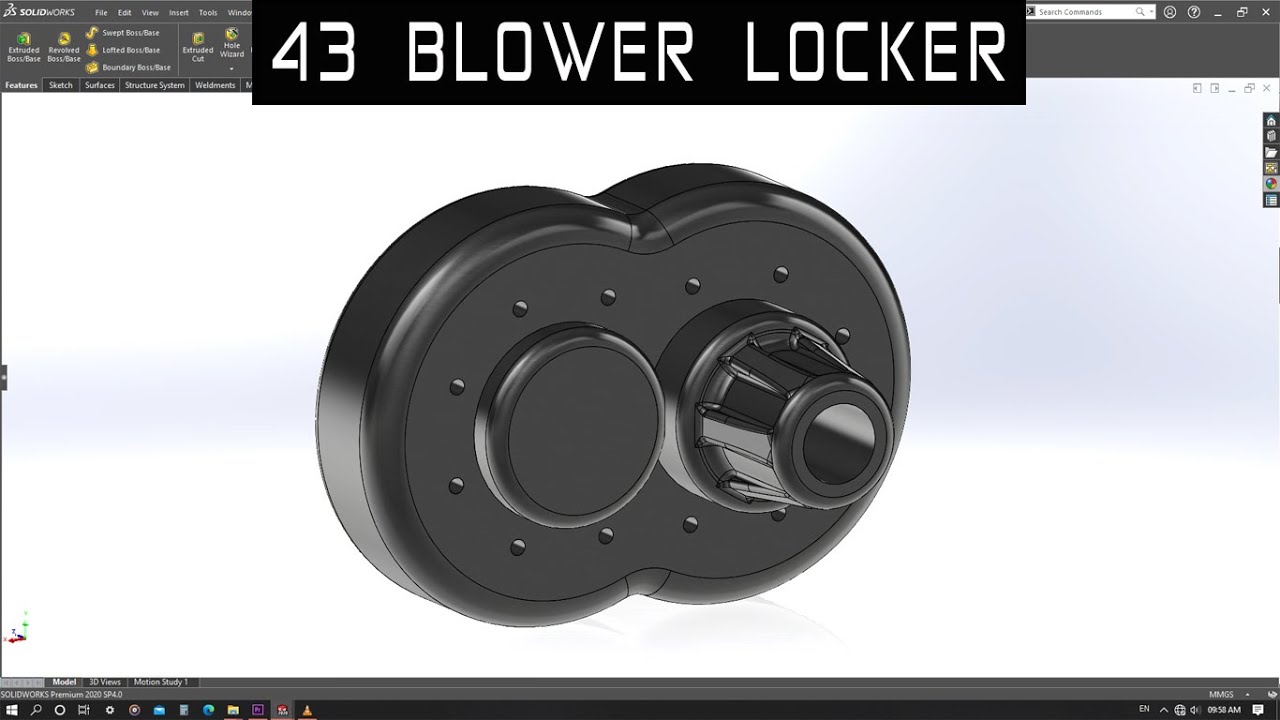 V12 ENGINE | Part 43 | BLOWER LOCKER | Solidworks Tutorial | 1080p 🚗😎