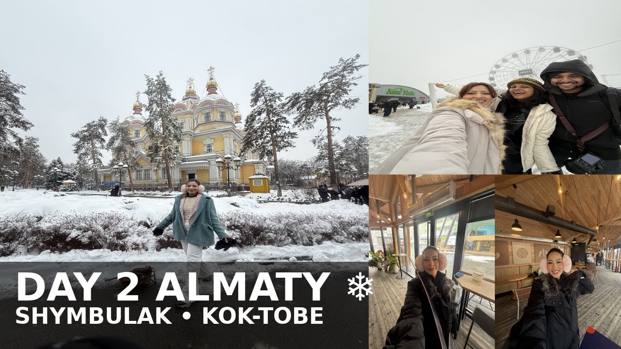 Day 2 Snow Day in Almaty ❄ | Shymbulak & Kok-Tobe | Kazakhstan Travel Vlog | Anchor Sana Syed