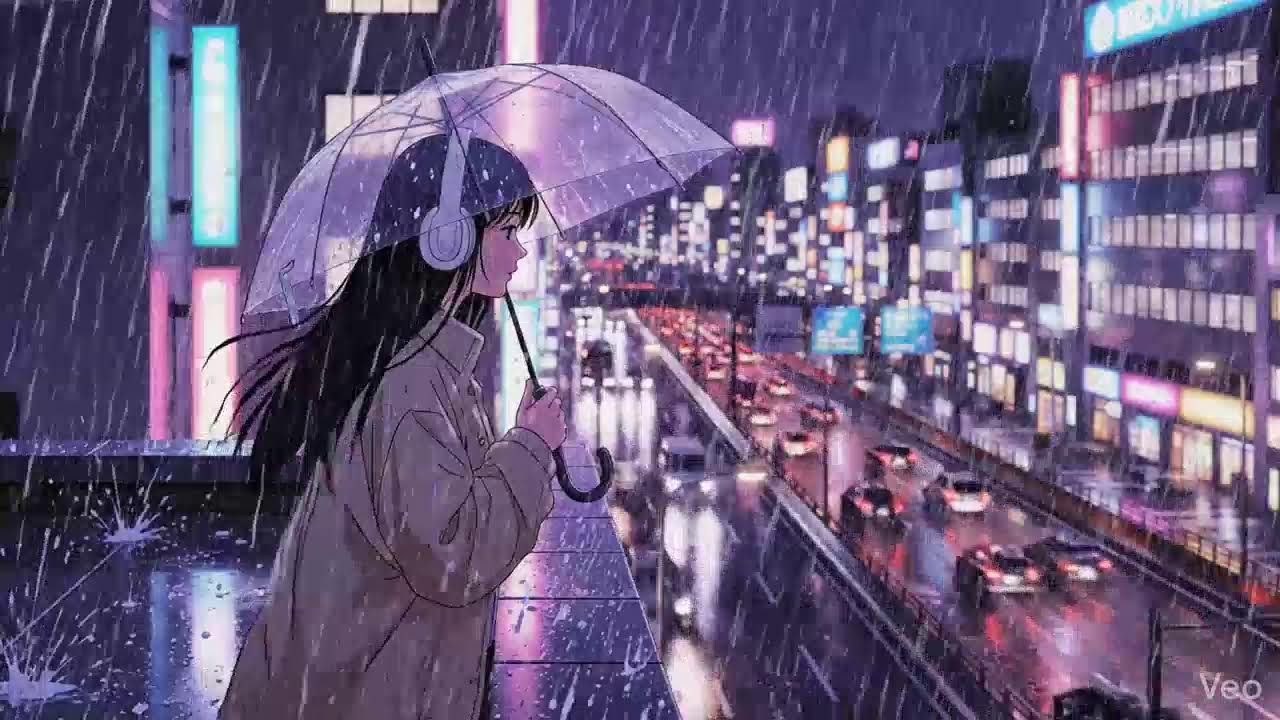 Rainy Neon Streets 🌧️ Japanese City Lofi | Study Beats