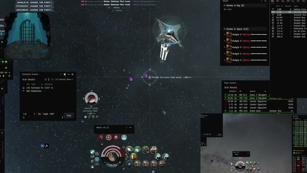 Scythe Fleet Issue vs Exequror Navy Issue and Hurricane Fleet Issue in ESS  #EVEOnline #pvp  #gaming