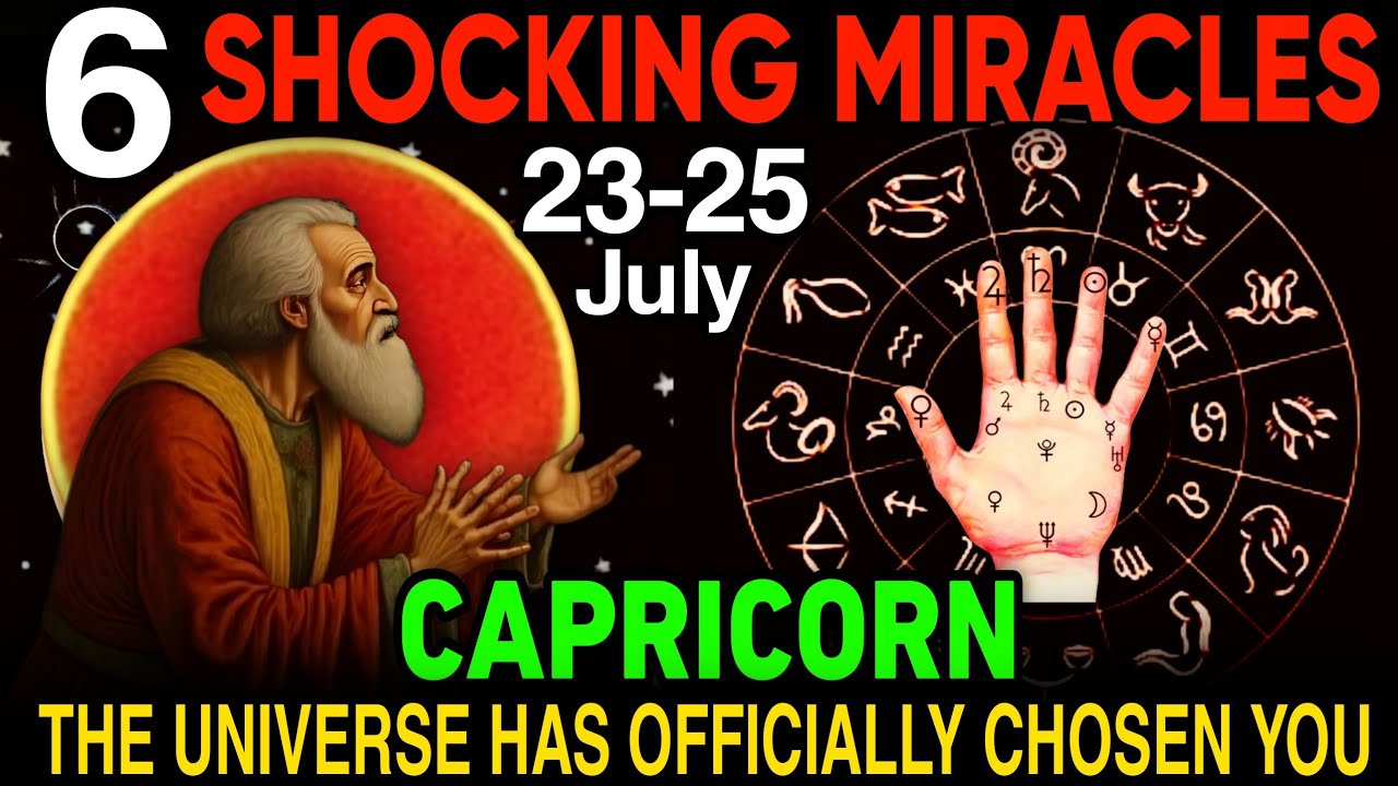 Capricorn ♑ July 23&ndash;25: 6 SHOCKING Miracles Are Coming! 💥 The Universe Has Officially CHOSEN YOU 🌌✨