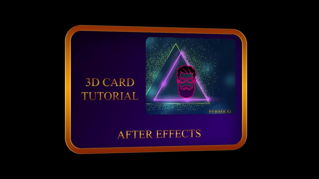 Create Interactive 3D Hologram Card Inside After Effects Tutorial by FermiCG (No Plugins Used)