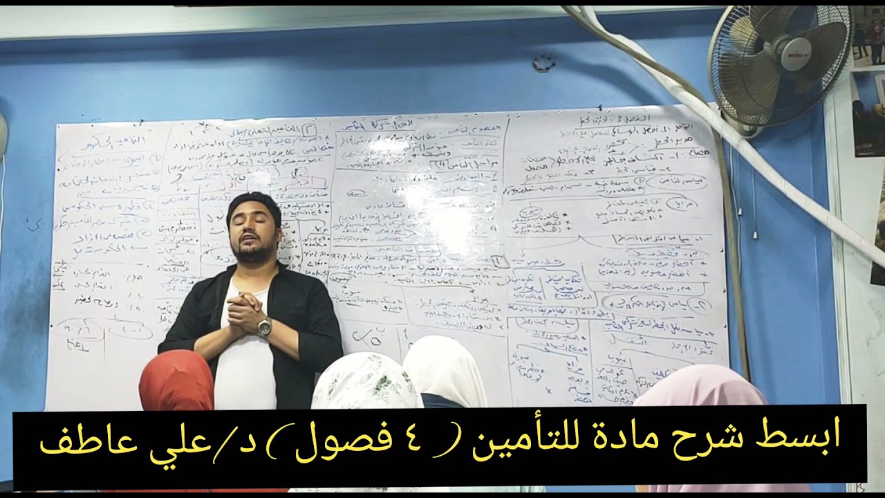 الخلاصة & أبسط شرح لمادة ( الخطر  والتأمين) المنهج كاملا ( ٤ فصول) + اهم الأسئلة المتوقعة د/علي عاطف