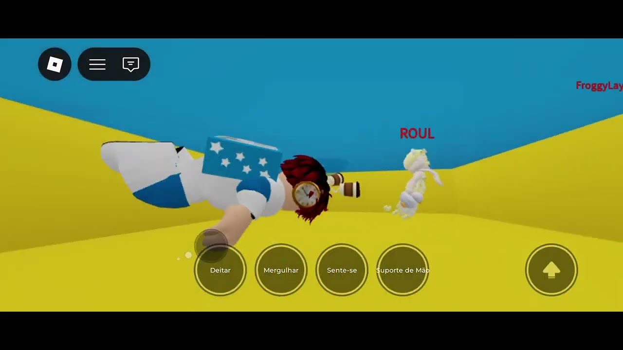 Duduzineoblox jogando buraco na parede 