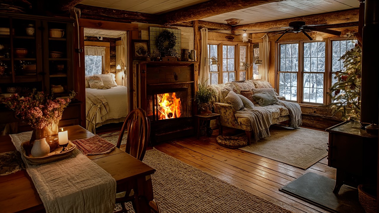 🔴Embers Beneath Stories Long Told | Gentle Fireplace Ambience for Sleep and Settled Memory 🔥💤