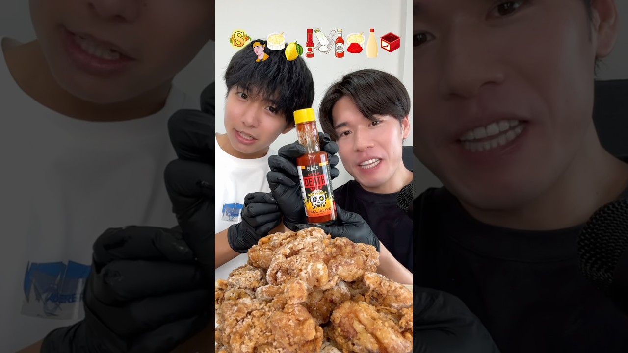 ⁠ 【のすけぼっち飯コラボ】手作りザクザク唐揚げ爆食い#モッパン #大食い #飯テロ #mukbang #asmr @nosuke_bocchi