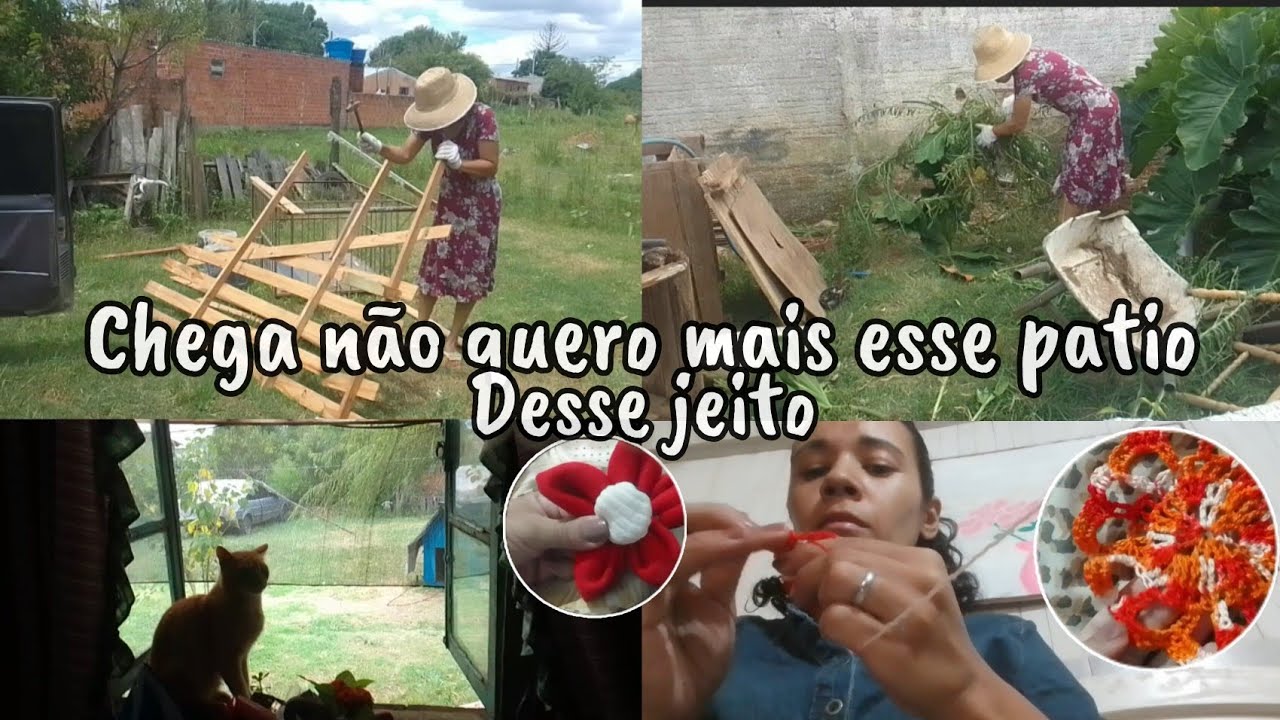 Minha meta transformar este patio em um lindo quintal/chuva crochê♡