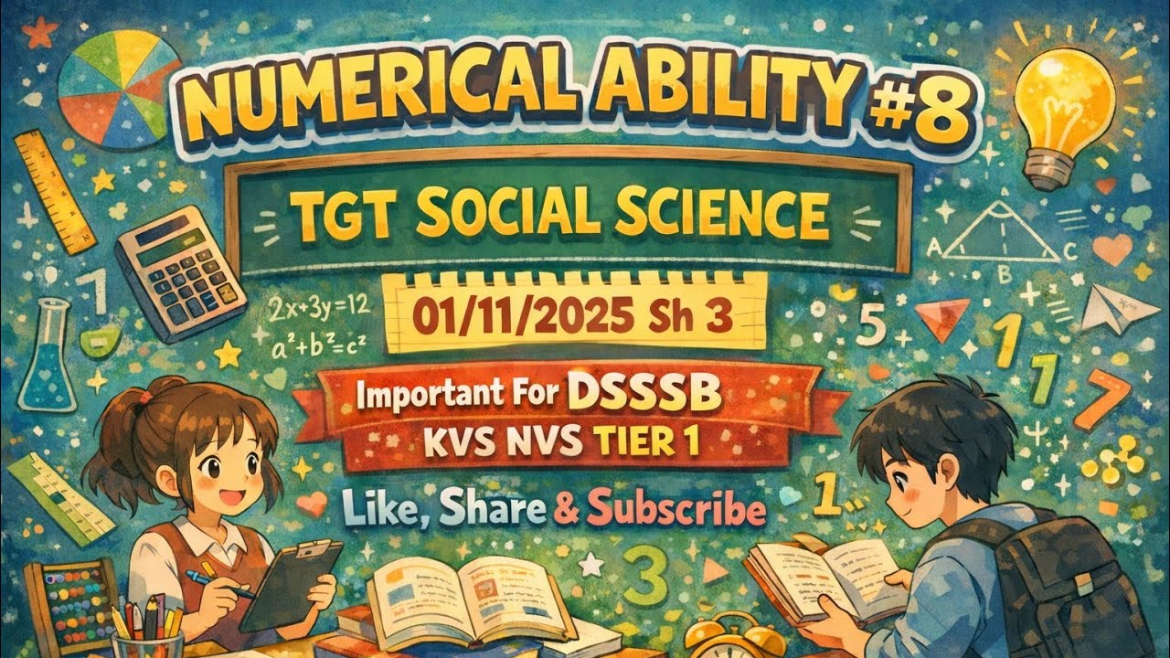 DSSSB PYQ|KVS/NVS TIER -1 NUMERICAL ABILITY #8 @payalsinghalacademy  #dsssbexamwindow #kvsnvs2025
