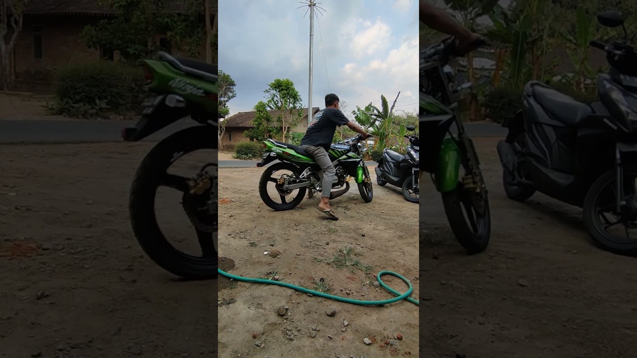 ninja knalpot brong,spek kampanye🤣#ninjass #ninjar150 #ninja150ss #twostroke #kampanye