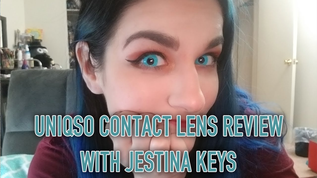 Uniqso Contact Lens Review with Jestina Keys - Sweety Crazy Lens - Pure Teal Blue