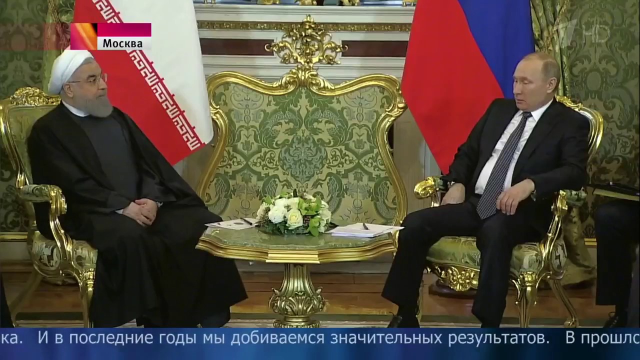 Президенты России и Ирана Владимир Путин и Хасан Рухани проводят переговоры в Мо