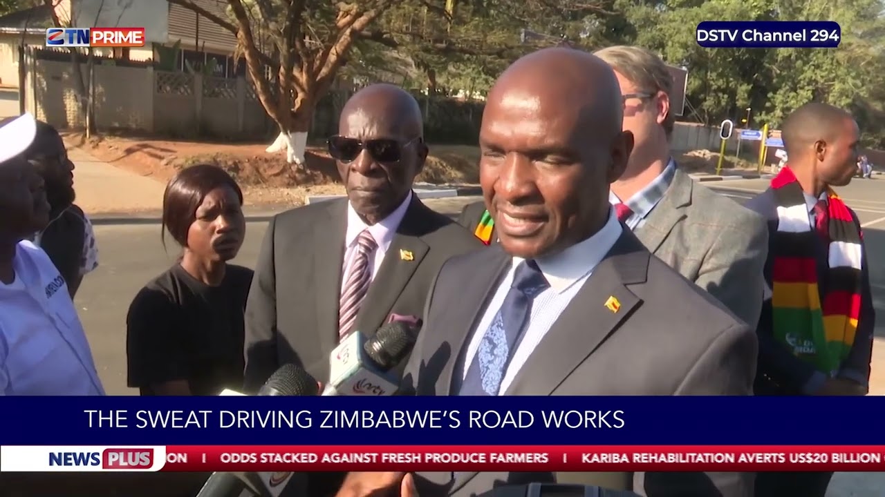The sweat driving Zimbabwe's road works. #NewsPlus