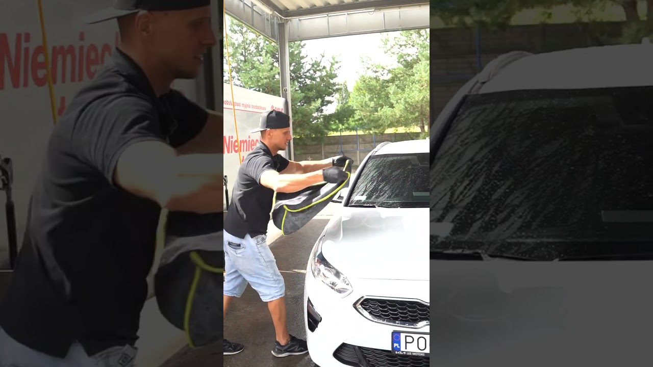 Jak osuszyć samoch&oacute;d na myjni bezdotykowej? #detailing #viral #shorts