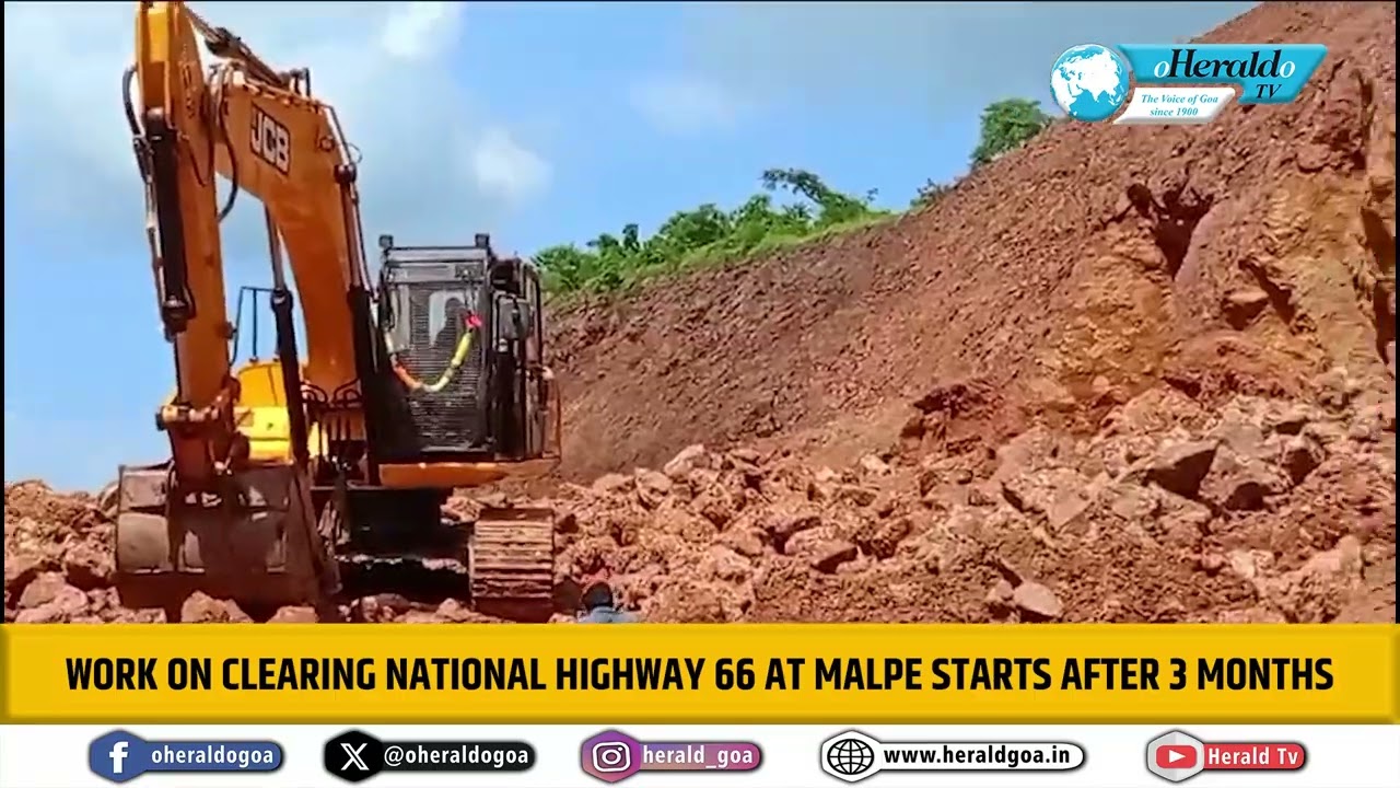 Work on clearing National Highway 66 at Malpe starts after 3 months