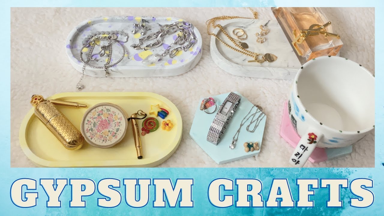 How to make gypsum tray and coaster/석고 트레이 만들기#gypsum_crafts#석고